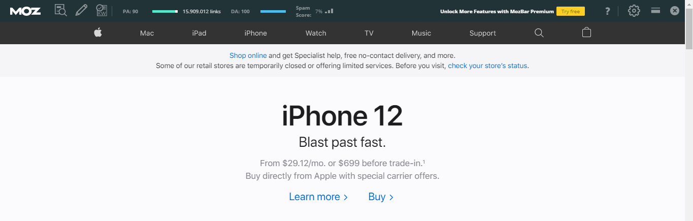 apple domain authority